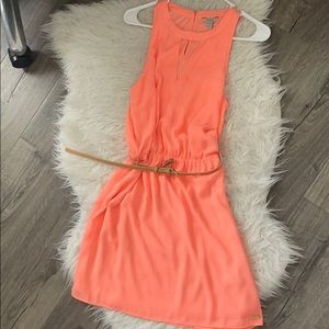 Guess neon peach color dress